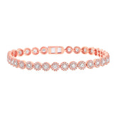 3.79ct 14k Rose Gold Diamond Lady's Bracelet